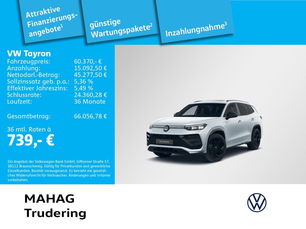 Bild des Angebotes Volkswagen Tayron 2.0 TDI 4MOT R-Line BlackStyle AHK Leder