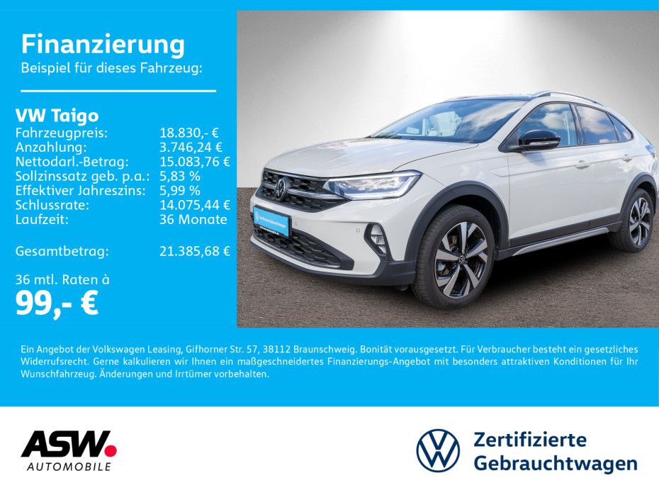 Bild des Angebotes Volkswagen Taigo 1.0 TSI Style NAVI MATRIX KLIMA CARPLAY