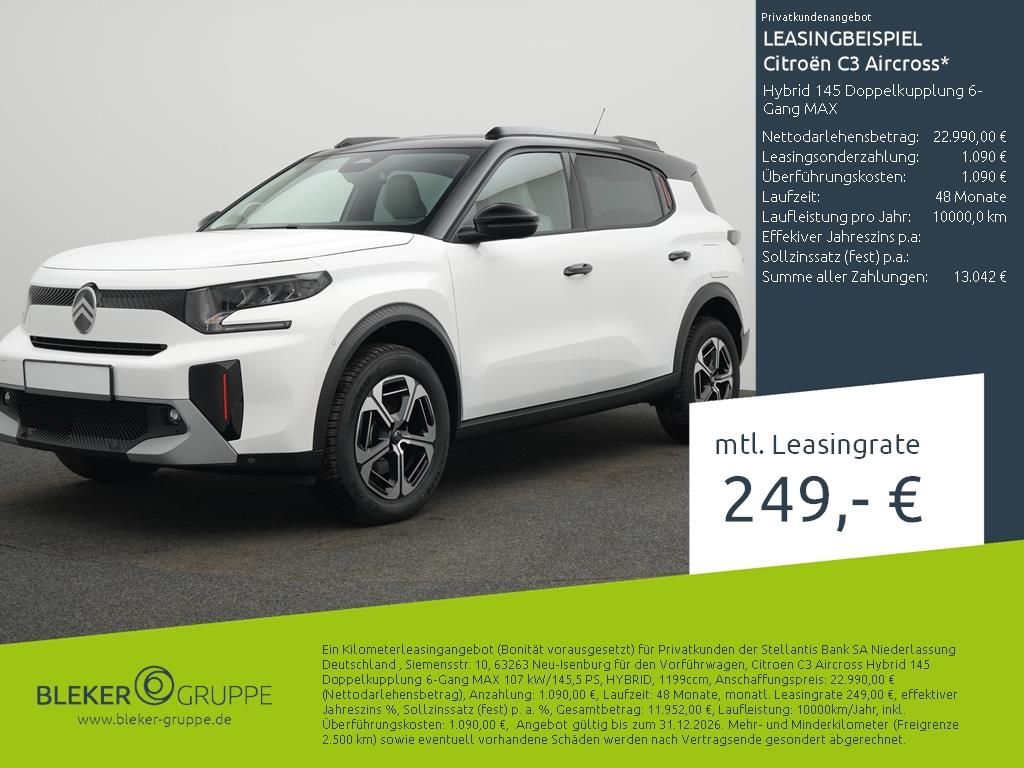 Bild des Angebotes Citroën C3 Aircross Hybrid 145 Doppelkupplung 6-Gang MA