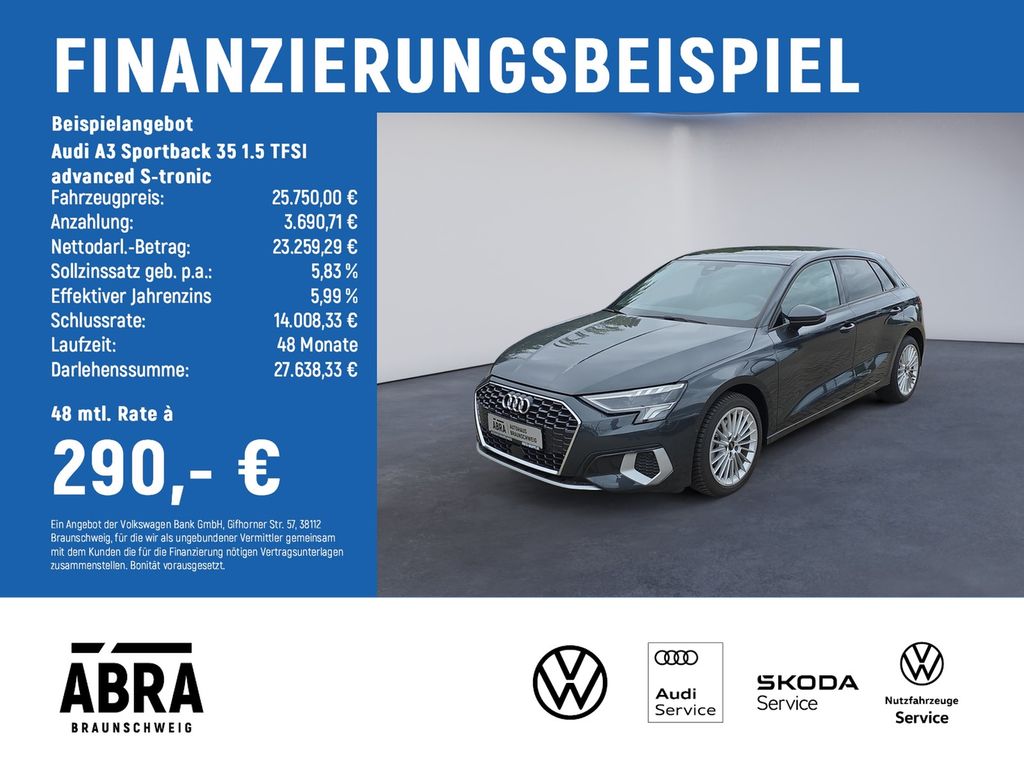 Bild des Angebotes Audi A3 Sportback 35 1.5 TFSI advanced S-tronic LED+N