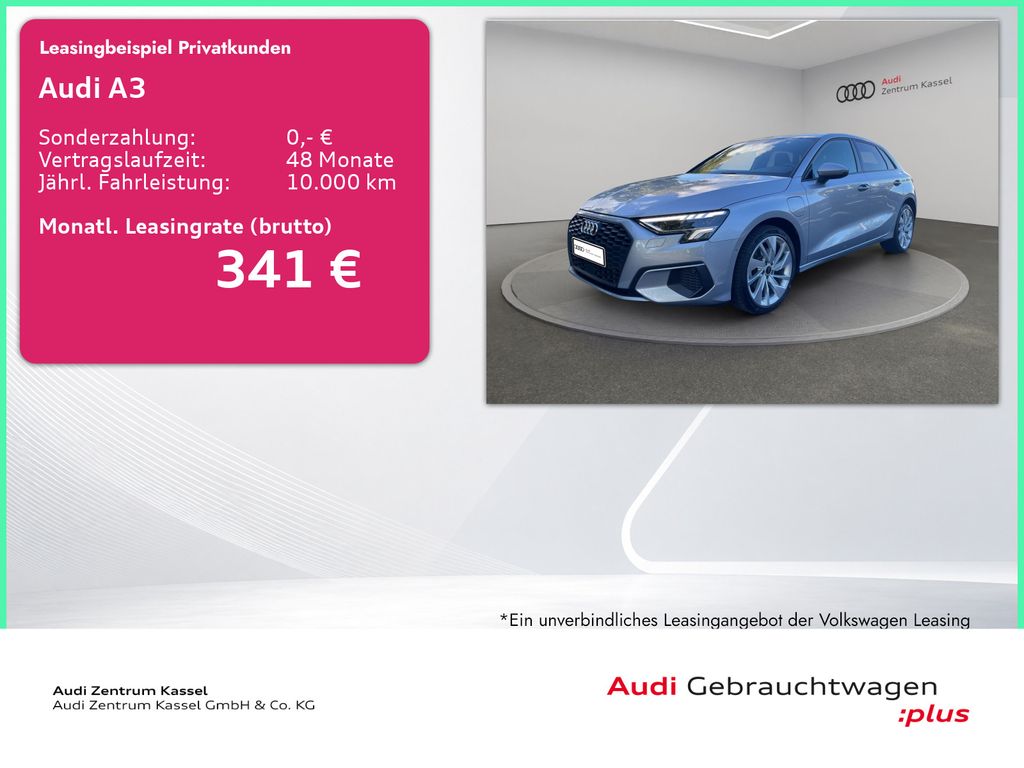 Bild des Angebotes Audi A3 SB 40 TFSIe S line LED PDC+ AHK Navi Carplay