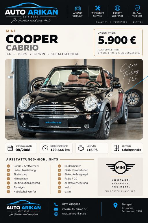Bild des Angebotes MINI Cooper Cabrio Sidewalk