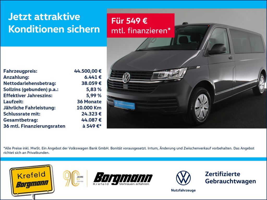 Bild des Angebotes Volkswagen T6.1 Transporter Kombi 2.0 TDI lang FWD PDC