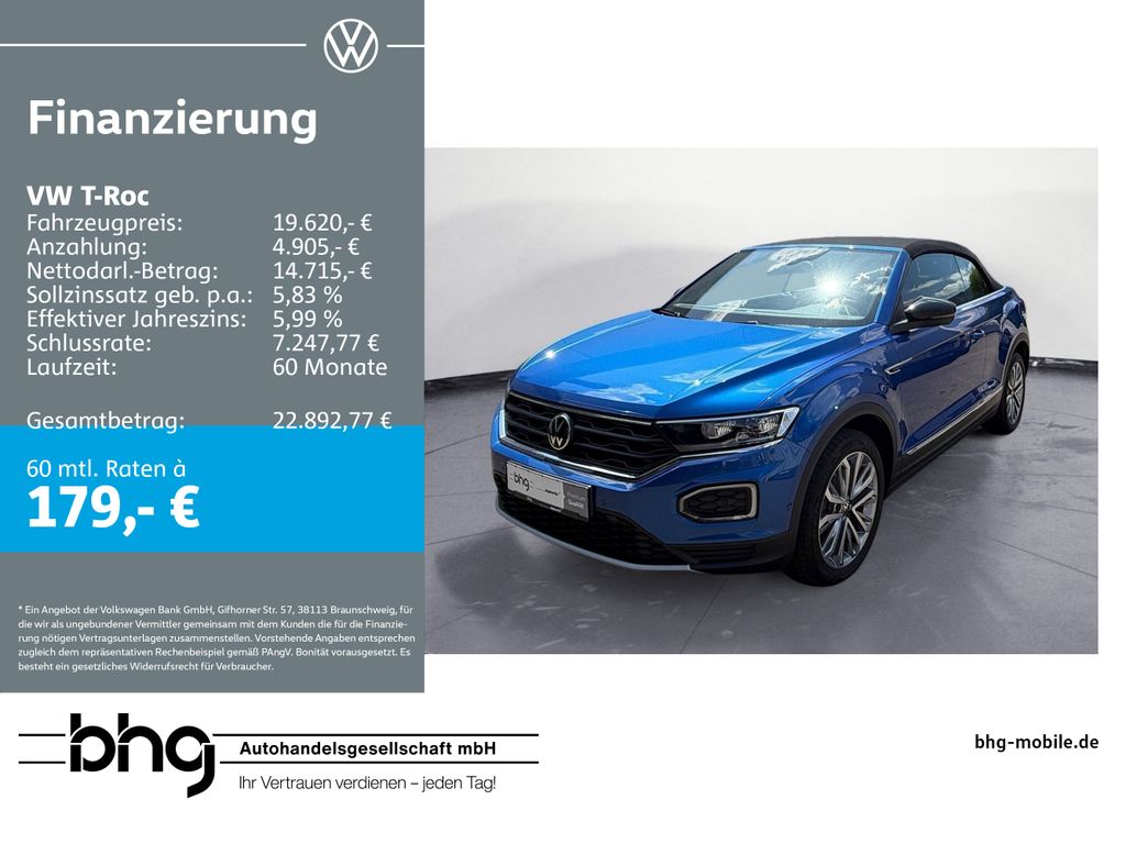 Volkswagen T-Roc Cabriolet1.5 l TSI Style LED BlindSpot ACC