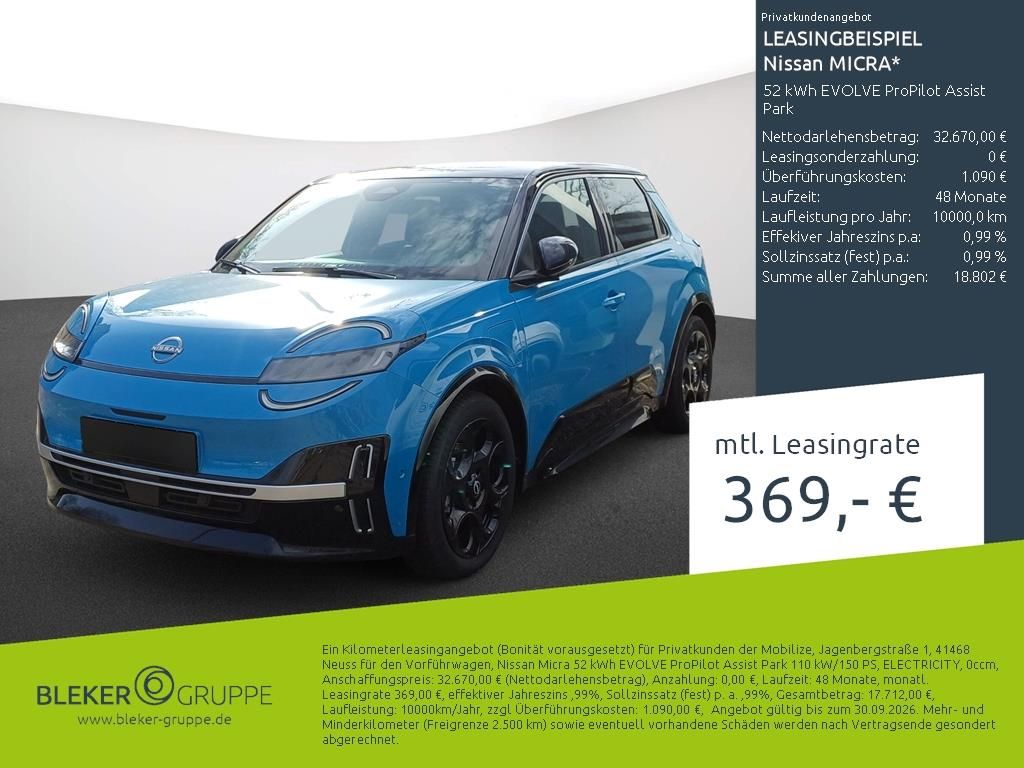 Bild des Angebotes Nissan Micra 52 kWh EVOLVE ProPilot Assist Park
