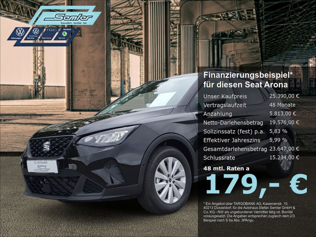 Bild des Angebotes Seat Arona Style 1.0 TSI DSG AHK R-KAM KESSY SHZ APP