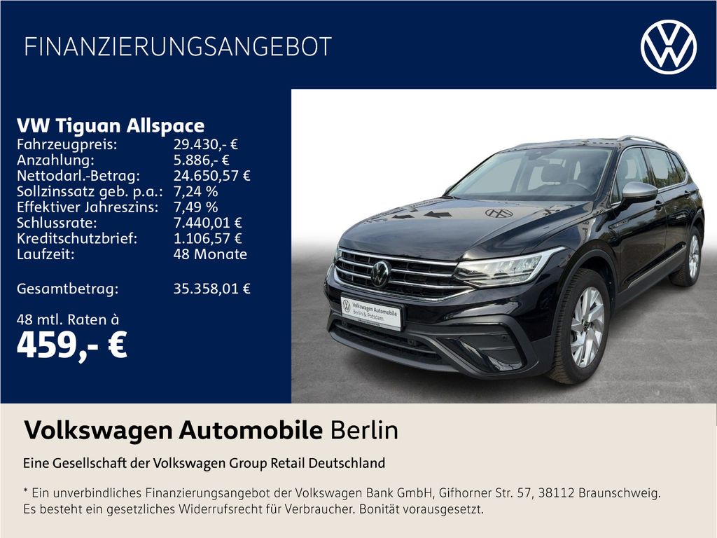 Bild des Angebotes Volkswagen Tiguan Allspace 1.5 TSI DSG Life Navi LED SHZ PD