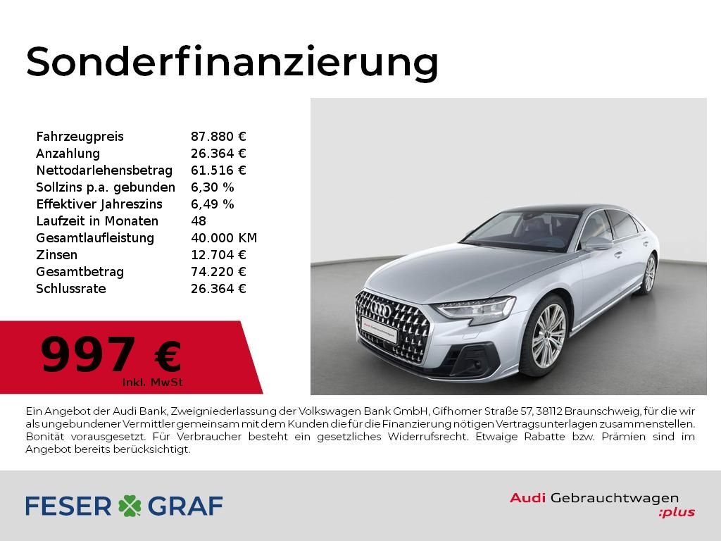 Bild des Angebotes Audi A8 Lang 60 TFSI q. UPE: 215000/B&O Adv/Vollleder