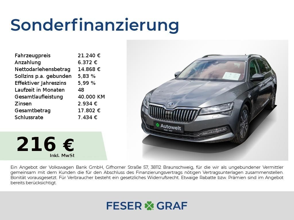 Bild des Angebotes Skoda Superb Combi 2.0 TDI Style DSG LED / AHK