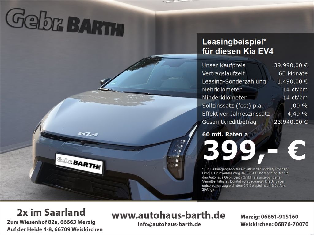 Bild des Angebotes Kia EV4 150 kW GT-Line Navi Soundsystem LED Apple Ca