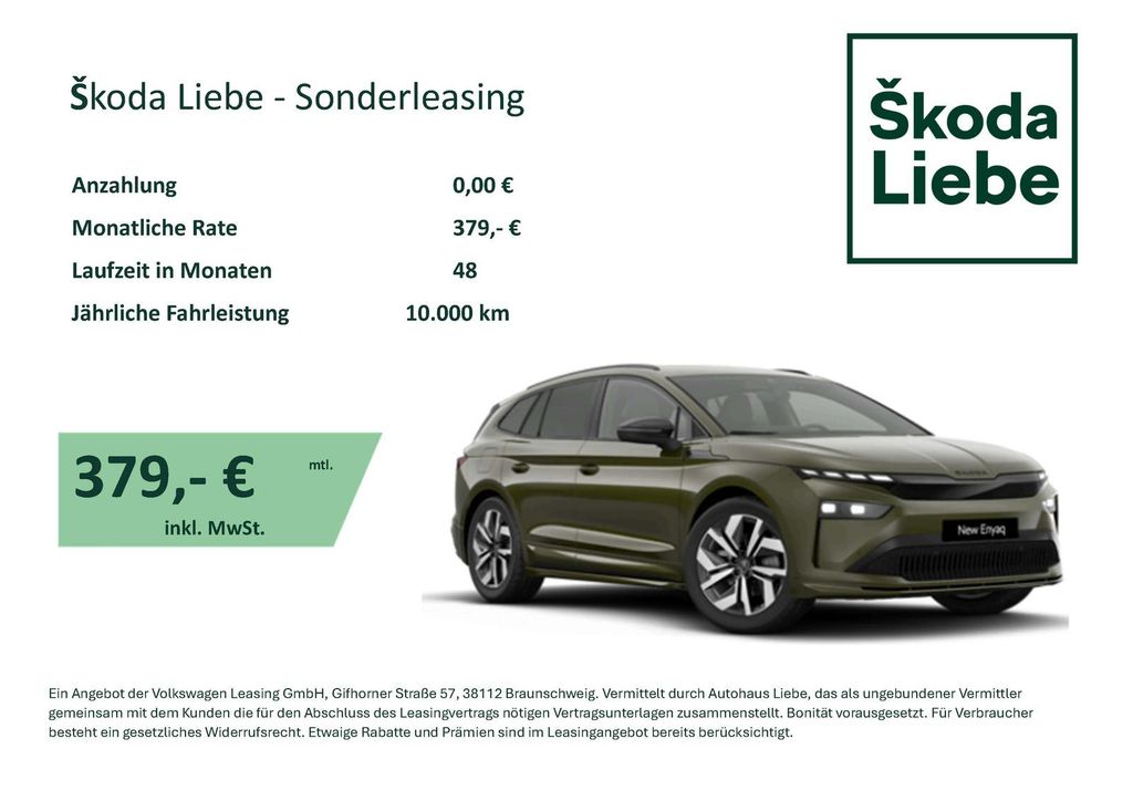Bild des Angebotes Skoda ENYAQ 60 SPORTLINE 150kW SOFORT VERFÜGBAR !!!