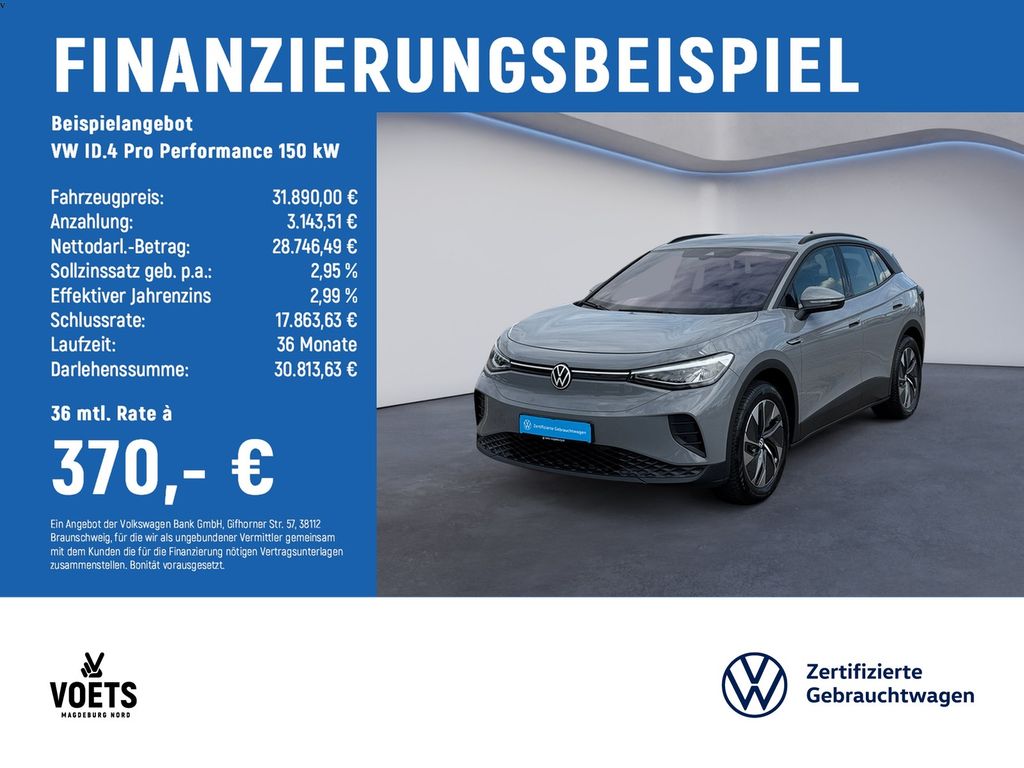 Bild des Angebotes Volkswagen ID.4 Pro Performance 150 kW LED+NAVI+ACC+PDC+SH