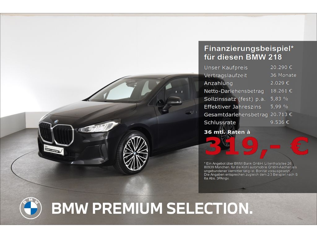 Bild des Angebotes BMW 218 i Anhängerkupplung Sitzheizung Sonnenschutzv