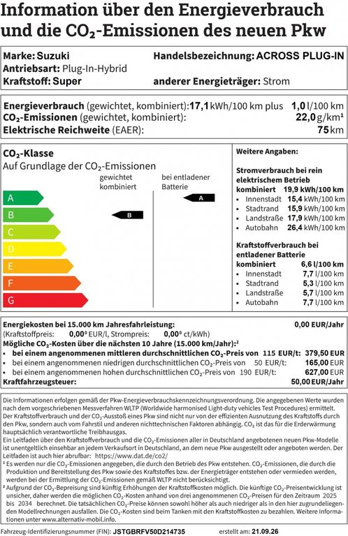 Bild des Angebotes Suzuki ACROSS PLUG-IN HYBRID COMFORT+