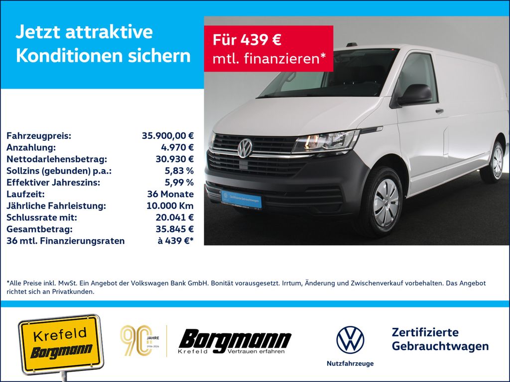 Bild des Angebotes Volkswagen T6.1 Transporter Kasten 2.0 TDI lang FWD AHK PDC
