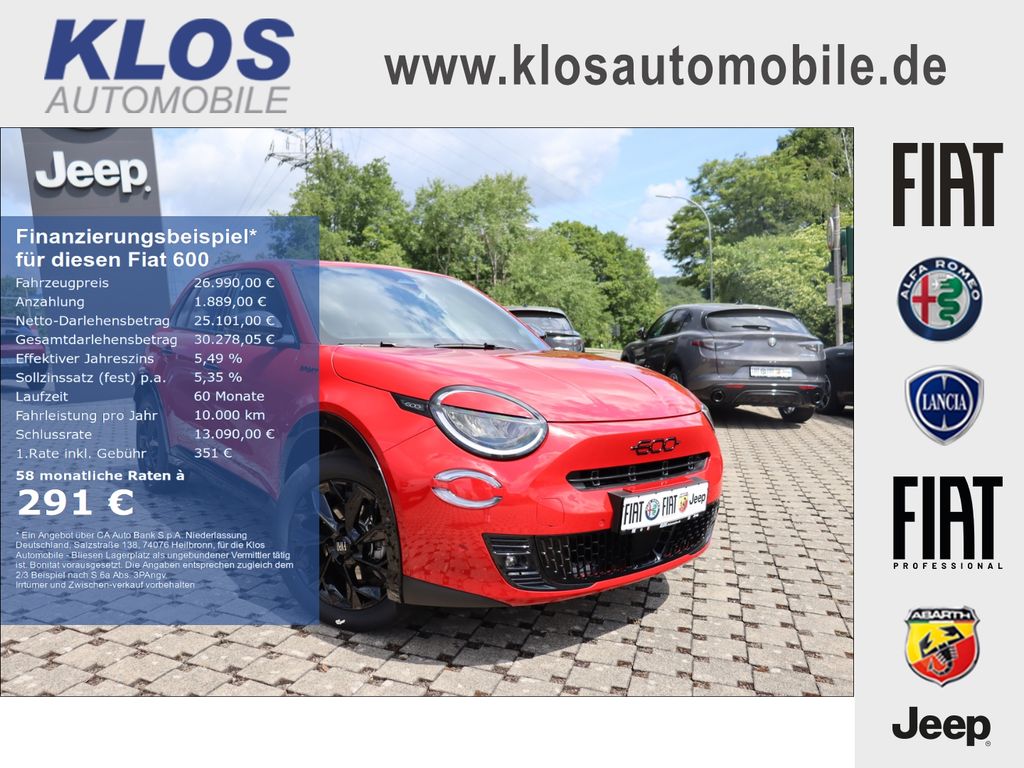 Bild des Angebotes Fiat 600 HYBRID SPORT 1.2 145 PS DCT6 LED NAVI KAMERA