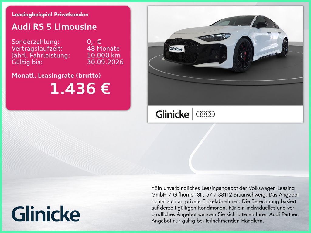 Bild des Angebotes Audi RS 5 Limousine RS-Abgas LED LM 21" B&O 360° Head