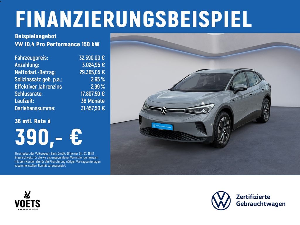 Bild des Angebotes Volkswagen ID.4 Pro Performance 150 kW LED+NAVI+ACC+PDC+SHZ