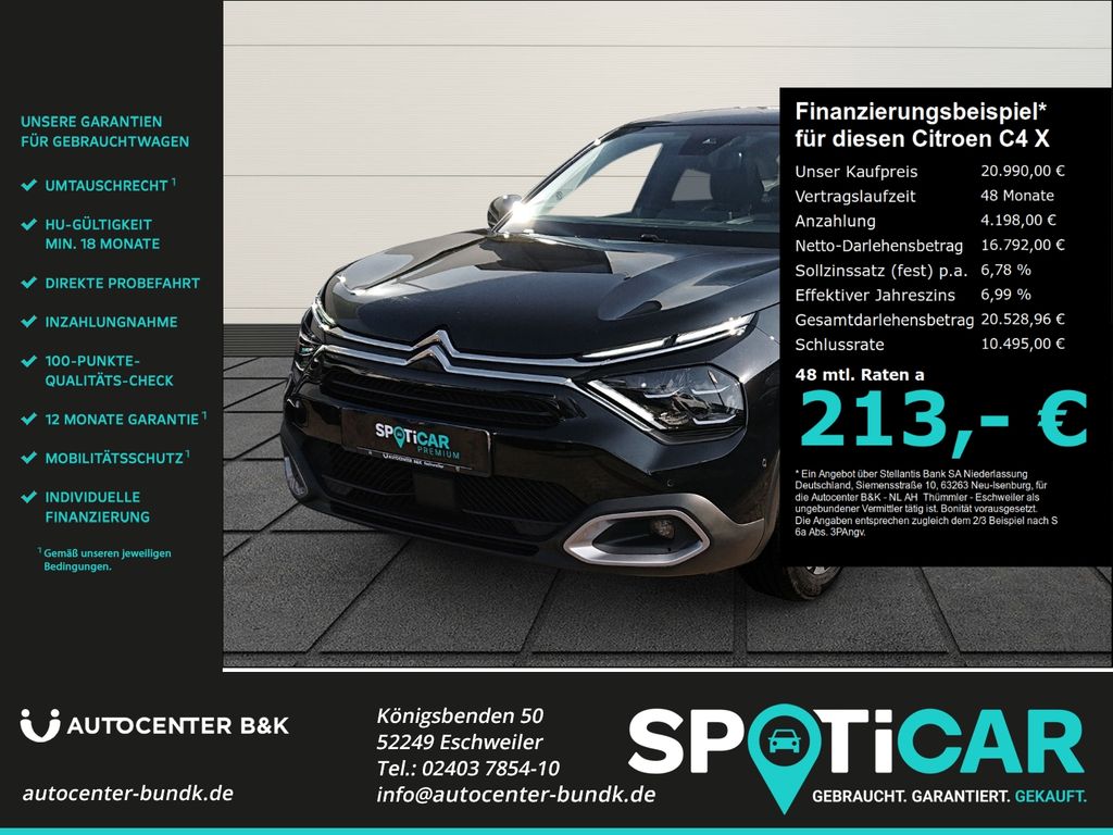 Bild des Angebotes Citroën C4 X PureTech 130 EAT8 MAX El. Panodach Kamera N