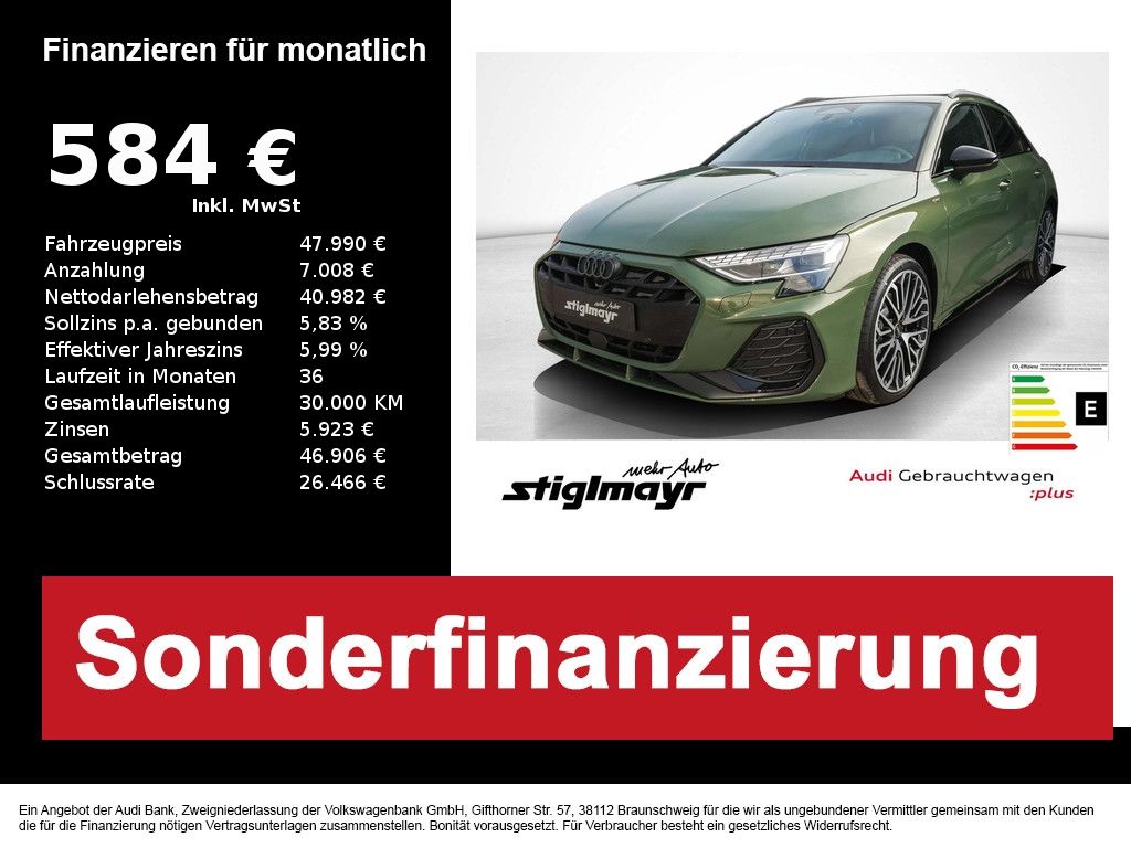 Bild des Angebotes Audi A3 Sportback S line TDI S tronic MATRIX-LED+19´