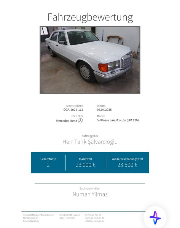 Bild des Angebotes Mercedes-Benz S 300 W126