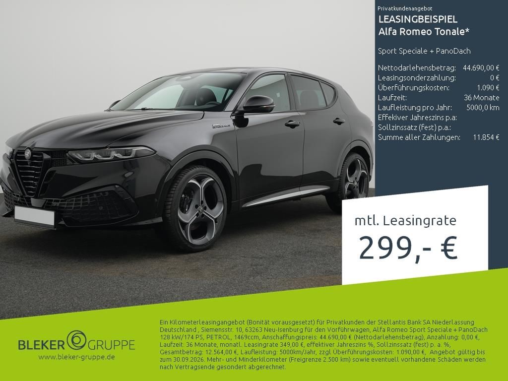 Bild des Angebotes Alfa Romeo Tonale Sport Speciale + PanoDach