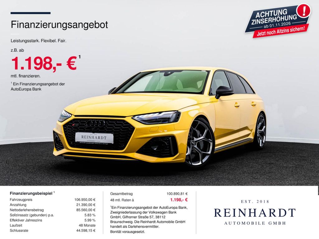 Bild des Angebotes Audi RS4 AVANT 25 YEARS KERAMIK/300KM/H/RS-AGA+/SCHAL