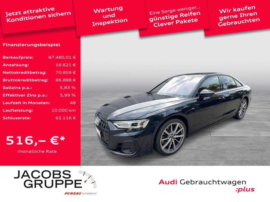 Bild des Angebotes Audi A8 60TFSI S line Black/Exclusive/187UPE/Volllede