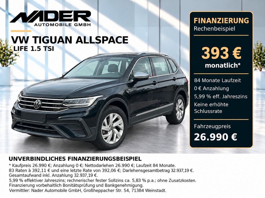 Bild des Angebotes Volkswagen Tiguan Allspace Life 1.5 TSI | AHK | LED | Navi