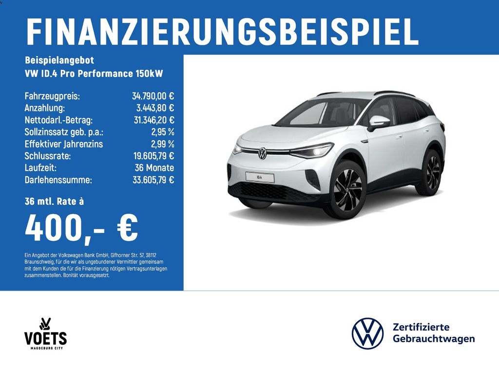 Bild des Angebotes Volkswagen ID.4 Pro Performance 150kW MATRIX-LED+AHK+Kam