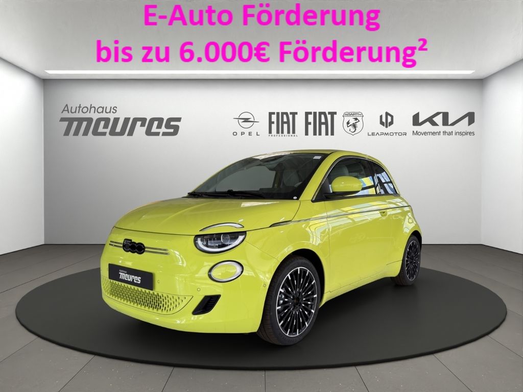 Bild des Angebotes Fiat 500e LA PRIMA, 95 PS, Amalfi Gelb, Kunstleder, L