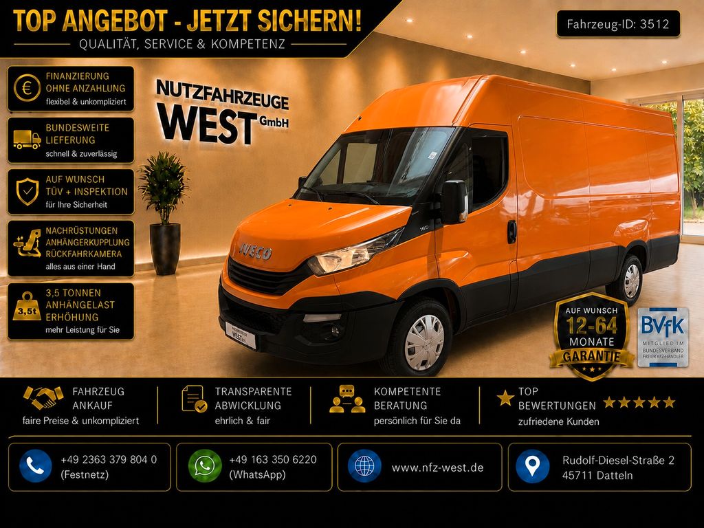 Bild des Angebotes Iveco Daily 35-160 Hoch+Lang*AHK=3.5t*Luftfederung*1HD