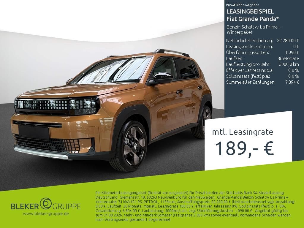 Bild des Angebotes Fiat Grande Panda Benzin Schaltw La Prima + Winterpa