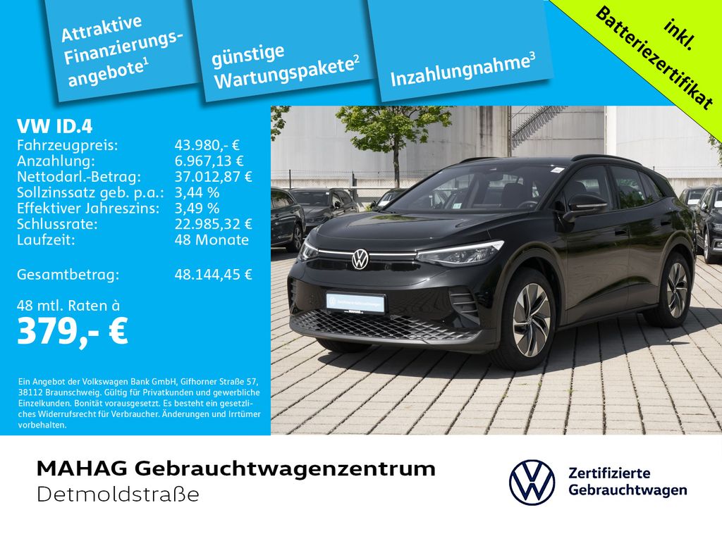 Bild des Angebotes Volkswagen ID.4 Pro 210 kW AHK  WärmePu CCS LED Navi ParkAs