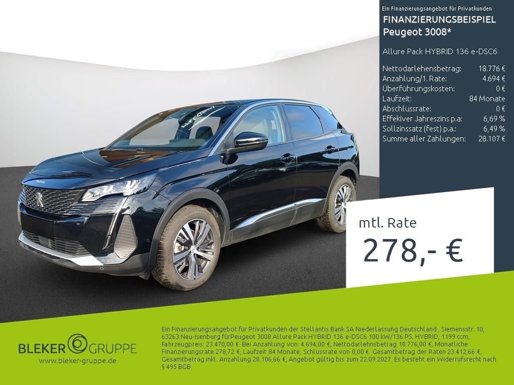 Bild des Angebotes Peugeot 3008 Allure Pack HYBRID 136 e-DSC6