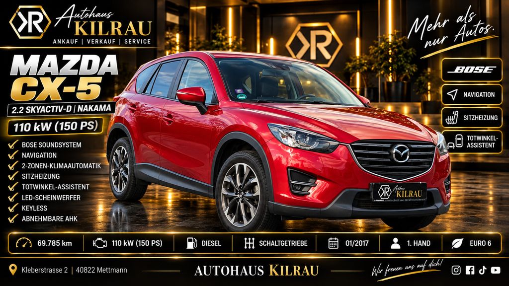 Bild des Angebotes Mazda CX-5 Nakama 1.Hand BOSE Scheckheft gepflegt