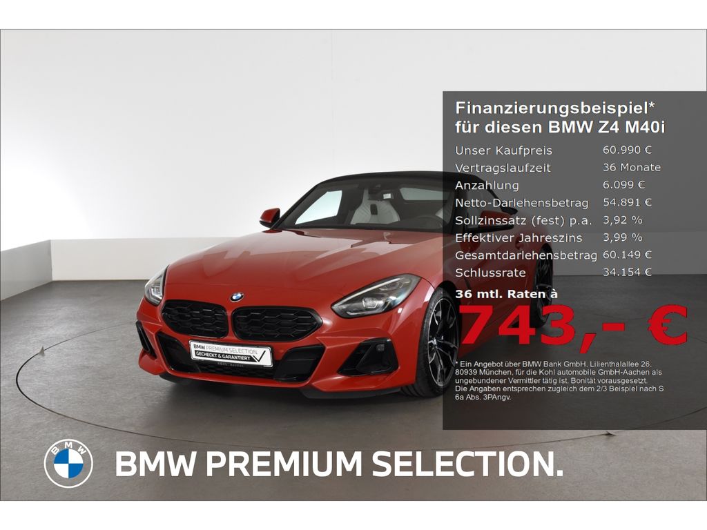Bild des Angebotes BMW Z4 M40i Harman Kardon Komfortzugang Head Up Disp