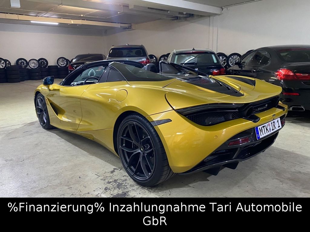McLaren 720S Spider Glass Roof, Lift, Carbon, B&W, 360°