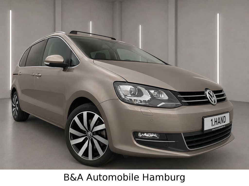 Bild des Angebotes Volkswagen Sharan Highline 4x4 1 Hand+ Stand-H+Pano+Bi Xeno