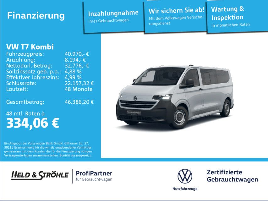 Bild des Angebotes Volkswagen T7 Kombi e-Kombi LR 218 PS 9S NEUPREIS 72504 EUR