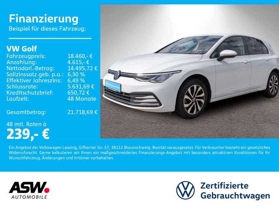Bild des Angebotes Volkswagen Golf Active 2.0 TDI DSG LED Navi RFK ACC SHZ AHK