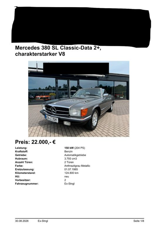 Bild des Angebotes Mercedes-Benz 380