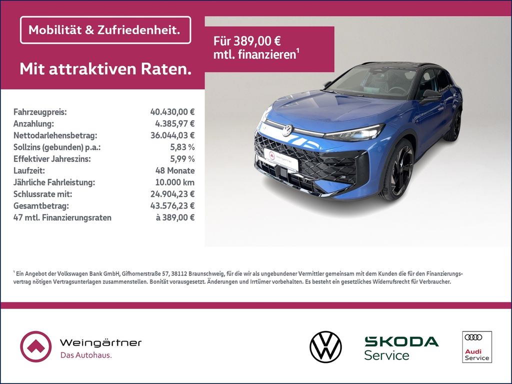 Bild des Angebotes Volkswagen T-Roc 1.5 eTSI R-Line, Design Black, IQ Light, 2
