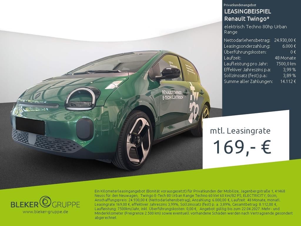 Bild des Angebotes Renault TWINGO Techno 80 Urban Range