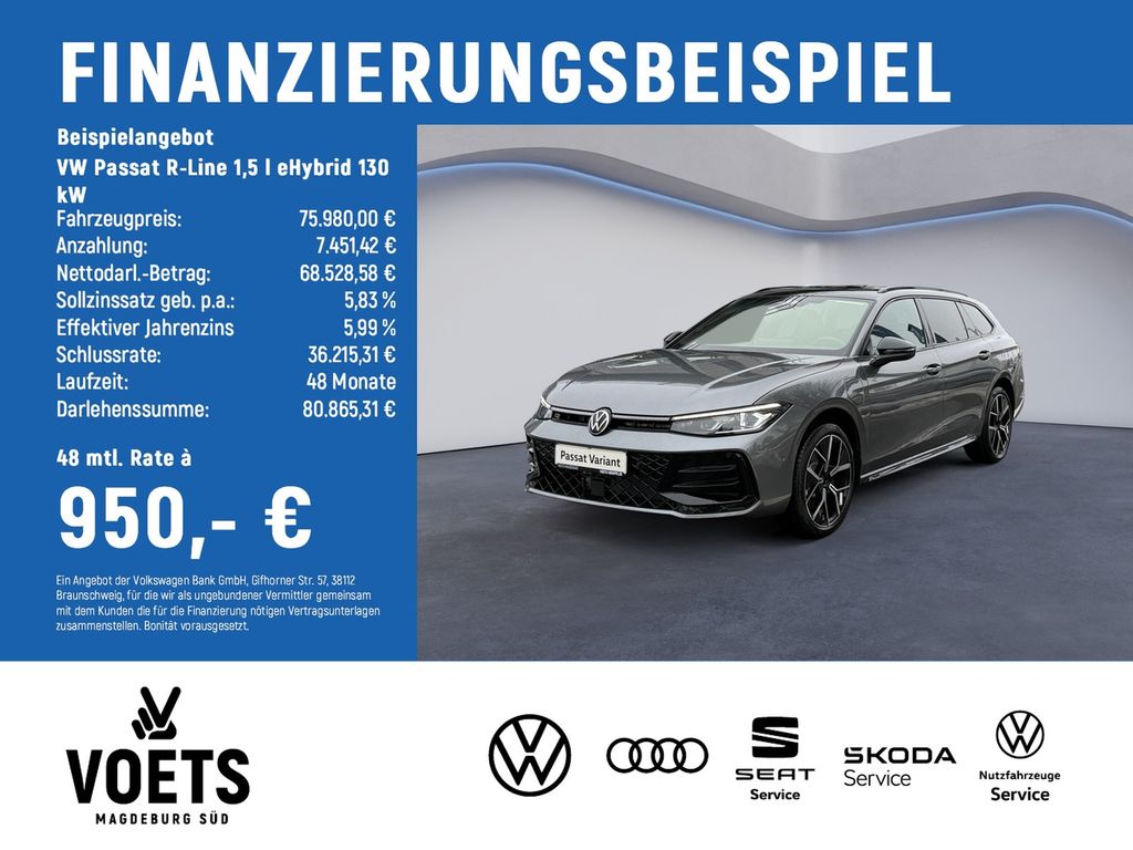 Bild des Angebotes Volkswagen Passat R-Line 1,5 l eHybrid 130 kW PANO+LED+AHK