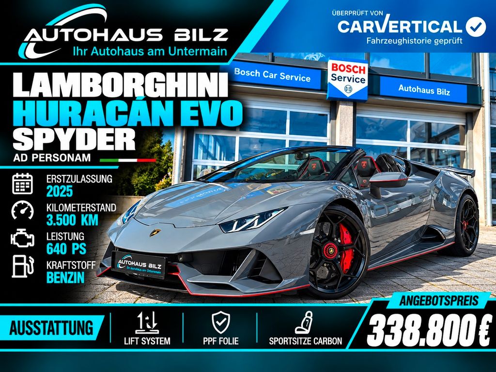 Lamborghini Huracán EVO Spyder*Ad Personam*Lift*Sensonum*PPF