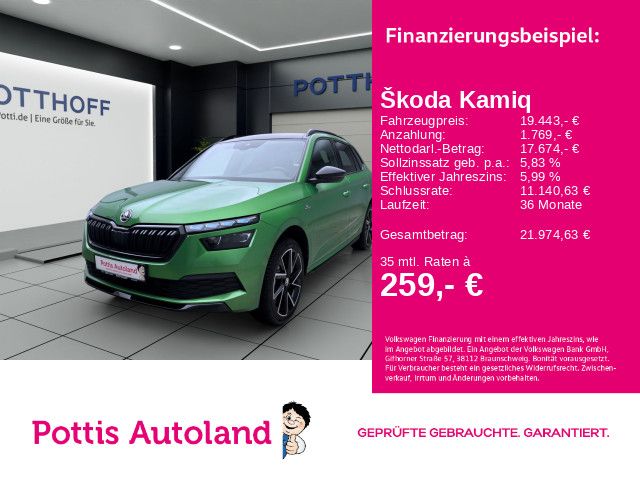 Bild des Angebotes Skoda Kamiq 1.0 TSI MONTE CARLO PANO KAMERA AHK NAVI