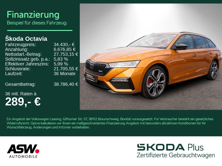 Bild des Angebotes Skoda Octavia Combi RS 4x4 Edition 2.0TDI DSG AHK PANO