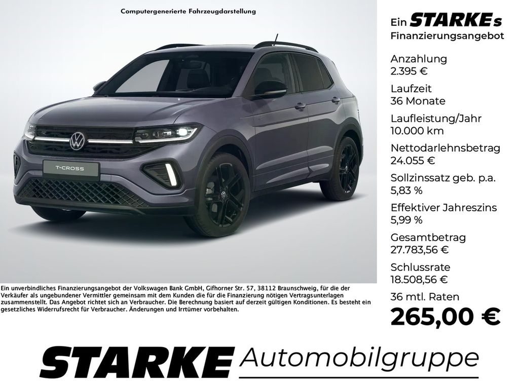 Volkswagen T-Cross 1.0 TSI DSG R-Line Black Style IQ Light