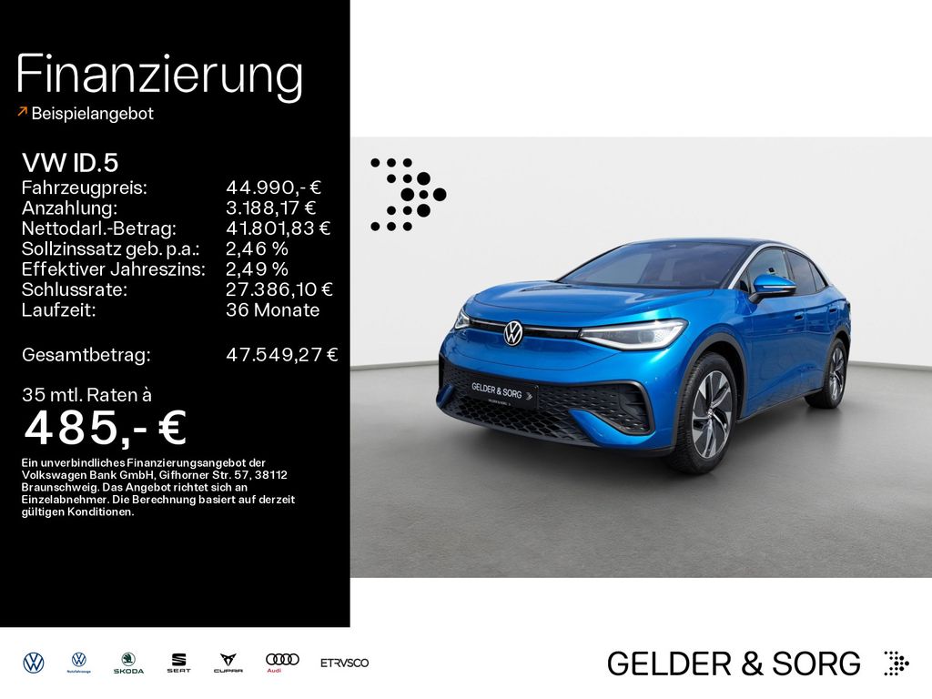 Bild des Angebotes Volkswagen ID.5 Pro RFK*Matrix*Navi*DAB+*AHK*HuD*Pano*H&K